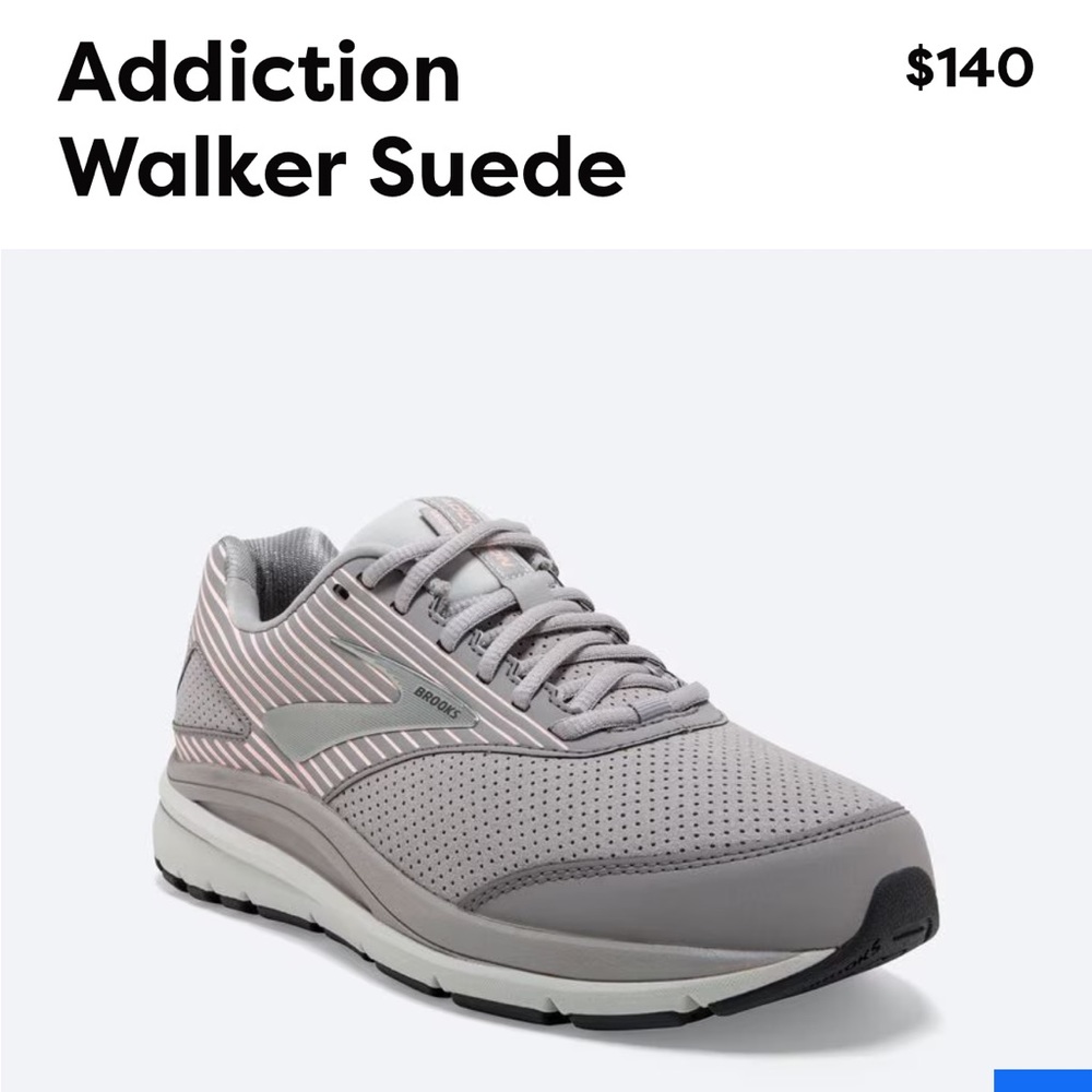 Brooks Walking Shoes - Addiction Walker Suede Size 6.5